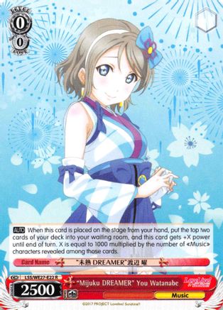 "Mijuku DREAMER" You Watanabe (LSS/WE27-E22 R) - Love Live! Sunshine!! Extra Booster