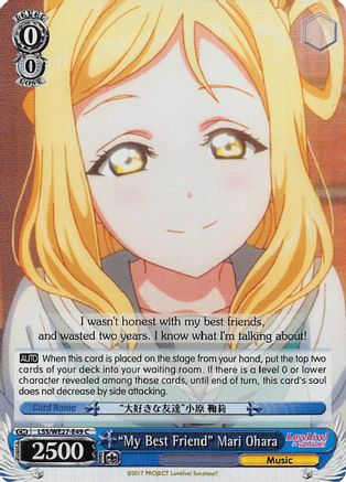 "My Best Friend" Mari Ohara (Parallel Foil) (LSS/WE27-E49 C) - Love Live! Sunshine!! Extra Booster