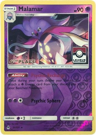 Malamar 051/131  - Reverse Holofoil League & Championship Cards - Promo