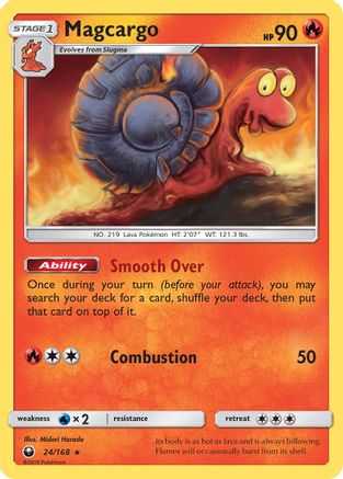Magcargo 024  - Reverse Holofoil SM  Celestial Storm - Rare
