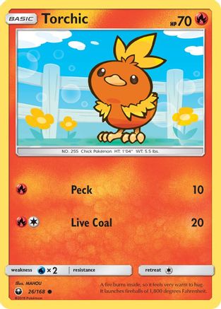 Torchic (26) 026  - Reverse Holofoil SM  Celestial Storm - Common