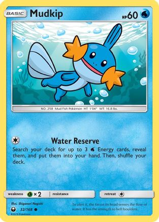 Mudkip (32) 032  - Reverse Holofoil SM  Celestial Storm - Common