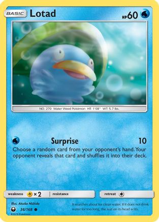Lotad  - Reverse Holofoil SM  Celestial Storm - Common