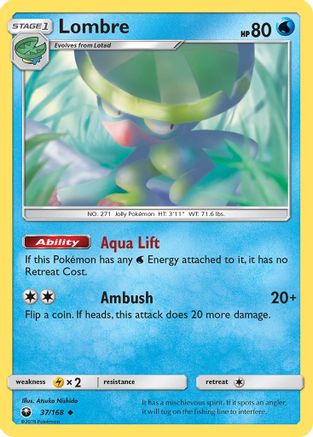 Lombre 037  - Reverse Holofoil SM  Celestial Storm - Uncommon
