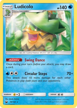 Ludicolo  - Reverse Holofoil SM  Celestial Storm - Holo Rare