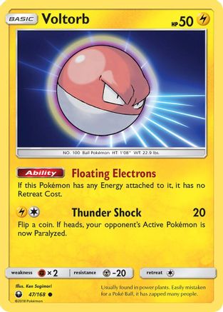 Voltorb/168  - Reverse Holofoil SM  Celestial Storm - Common