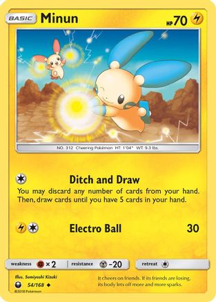Minun 054  SM  Celestial Storm - Uncommon