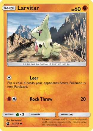 Larvitar/168  SM  Celestial Storm - Common