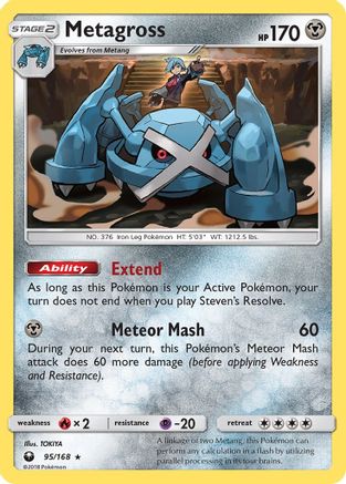 Metagross 095  - Holofoil SM  Celestial Storm - Holo Rare