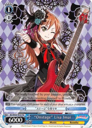 "Onstage" Lisa Imai (BD/W54-TE10 TD) - BanG Dream! Girls Band Party!