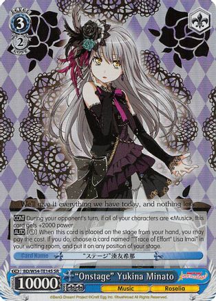 "Onstage" Yukina Minato (SR) (BD/W54-TE14S SR) - BanG Dream! Girls Band Party!