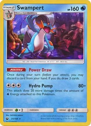 Swampert - 35/168 (SM Celestial Storm)/168  - Holofoil Deck Exclusives - Holo Rare