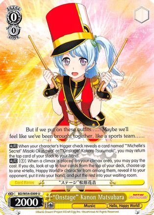 "Onstage" Kanon Matsubara (BD/W54-E009 U) - BanG Dream! Girls Band Party!