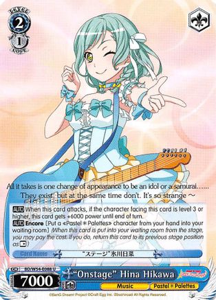 "Onstage" Hina Hikawa (BD/W54-E088 U) - BanG Dream! Girls Band Party!