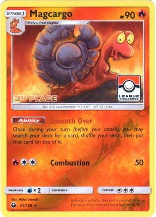 Magcargo 024/168  - Reverse Holofoil League & Championship Cards - Promo