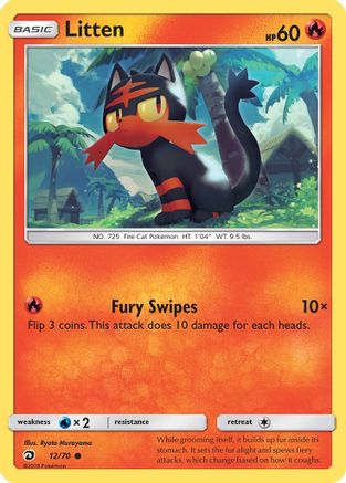 Litten 012  Dragon Majesty - Common