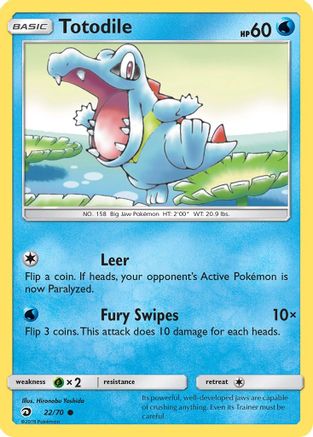 Totodile 022  - Reverse Holofoil Dragon Majesty - Common