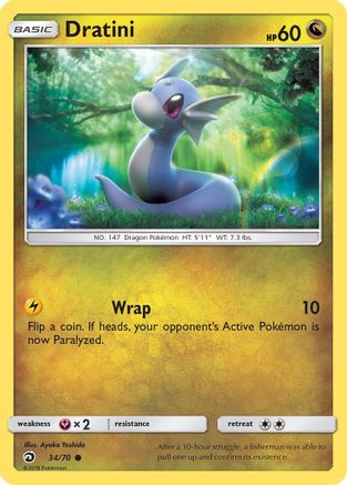 Dratini (34) 034  - Reverse Holofoil Dragon Majesty - Common
