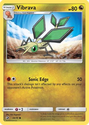 Vibrava  - Reverse Holofoil Dragon Majesty - Common