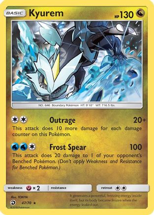Kyurem 047  - Holofoil Dragon Majesty - Holo Rare