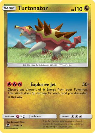 Turtonator 050  - Reverse Holofoil Dragon Majesty - Uncommon