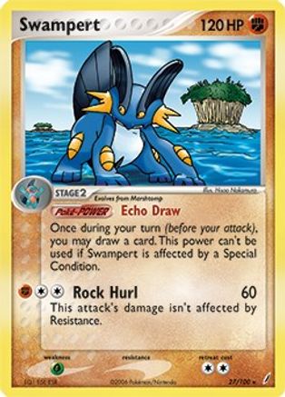 Swampert - 27/100 (EX Crystal Guardians)/100  - Holofoil Deck Exclusives - Holo Rare