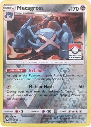 Metagross 095/168  - Reverse Holofoil League & Championship Cards - Promo