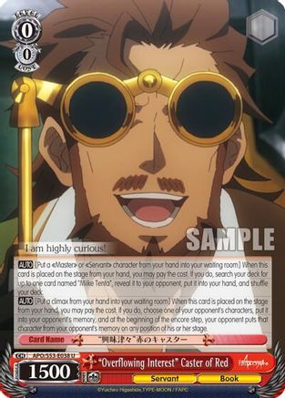 "Overflowing Interest" Caster of Red (APO/S53-E038 U) - Fate/Apocrypha