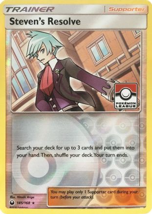 Steven's Resolve 145/168  - Reverse Holofoil League & Championship Cards - Promo