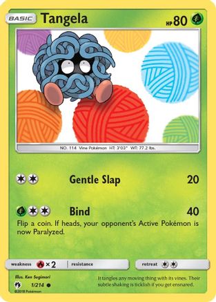 Tangela 001  - Reverse Holofoil SM  Lost Thunder - Common
