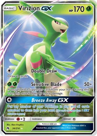 Virizion GX 034  - Holofoil SM  Lost Thunder - Ultra Rare