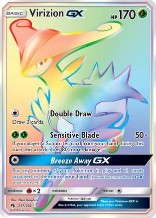 Virizion GX (Secret)  - Holofoil SM  Lost Thunder - Secret Rare