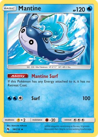 Mantine  SM  Lost Thunder - Uncommon