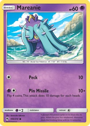 Mareanie (105)  SM  Lost Thunder - Common