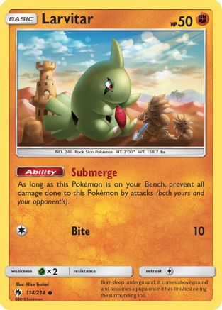 Larvitar (114) 114  SM  Lost Thunder - Common