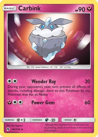 Carbink (143) 143  - Reverse Holofoil SM  Lost Thunder - Uncommon