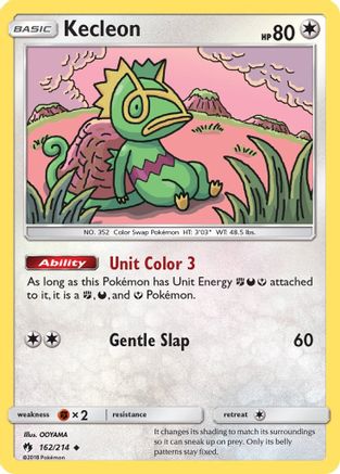 Kecleon (162) 162  - Reverse Holofoil SM  Lost Thunder - Uncommon