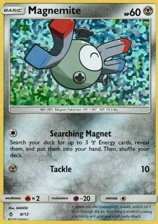 Magnemite - 8/12/12  - Holofoil McDonalds Promos 2018 - Promo