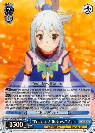 "Pride of A Goddess" Aqua (SR) (KS/W49-TE17S SR) - KonoSuba