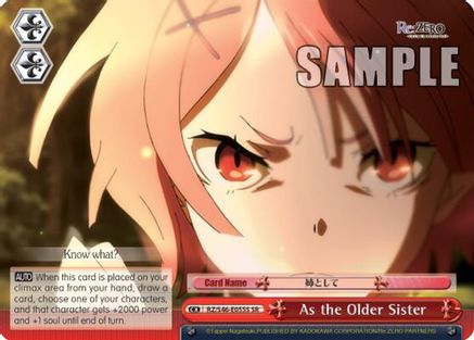 As the Older Sister (SR) (RZ/S46-E055S SR) - Re:ZERO