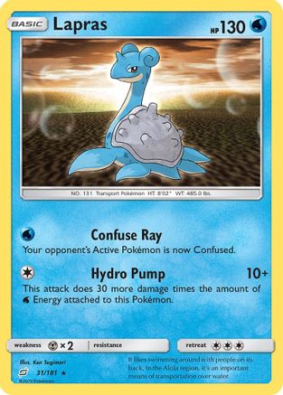Lapras 031  - Reverse Holofoil SM  Team Up - Rare