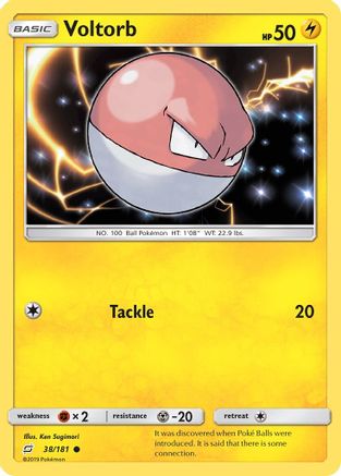 Voltorb 038/181  - Reverse Holofoil SM  Team Up - Common