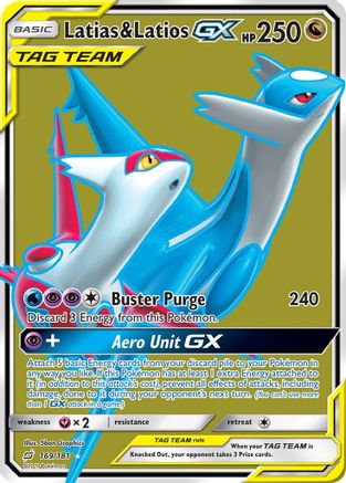 Latias & Latios GX (Full Art)/181  - Holofoil SM  Team Up - Ultra Rare