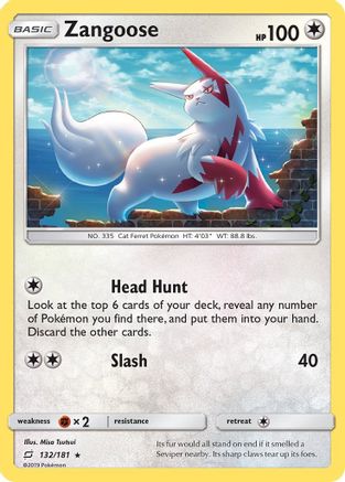 Zangoose/181  - Reverse Holofoil SM  Team Up - Holo Rare