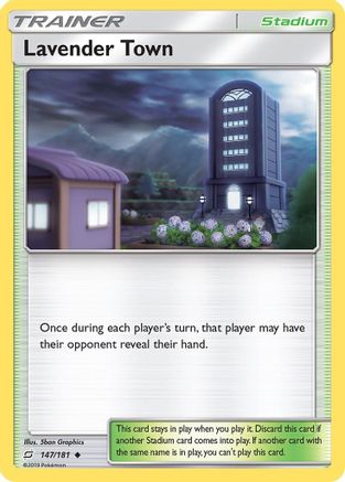 Lavender Town  - Reverse Holofoil SM  Team Up - Uncommon