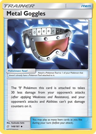 Metal Goggles 148  - Reverse Holofoil SM  Team Up - Uncommon
