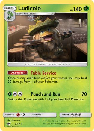 Ludicolo 002  - Holofoil Detective Pikachu - Rare