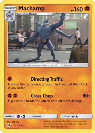 Machamp 013  - Holofoil Detective Pikachu - Rare