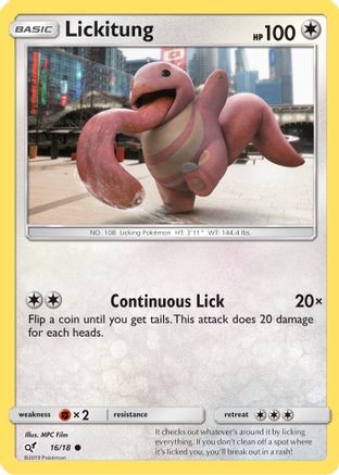 Lickitung (Holo Common) 016  - Holofoil Detective Pikachu - Common