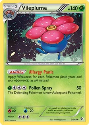 Vileplume - 3/149 (BW Boundaries Crossed)/149  Deck Exclusives - Rare